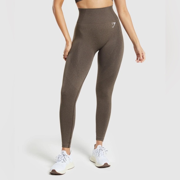 Gymshark Vital Seamless 2.0 Leggings - Brown Marl - Picture 1 of 7
